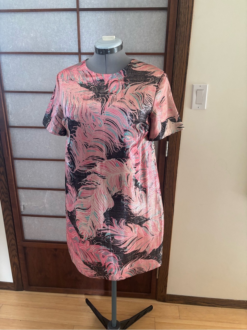 EUC Kate Spade Regal Plumes Jacquard Dress US 8